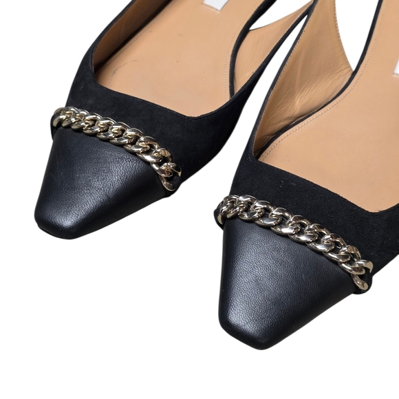 AQUAZZURA NIKKI BALLET SLINGBACK FLATS 37.5 - Picture 14 of 15